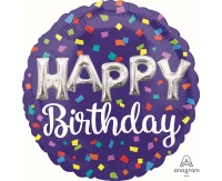 Foil balloon 28" Happy Birthday EOL